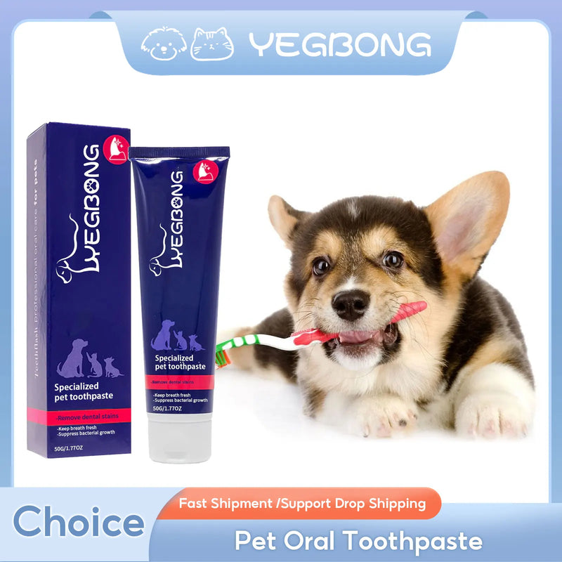 Load image into Gallery viewer, Dog Toothpaste Oral Tooth Stain Cleaning Fresh Breath Cat Tartar Removal Prevent Teeth Calculus Mouth Deodorant Pet Toothpaste
