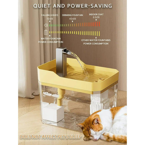 Automatic Cat Water Fountain – Quiet Filtered Drinking Bowl for Pets