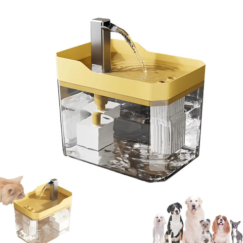 Automatic cat water fountain with quiet filtration and eco-friendly design for pets.