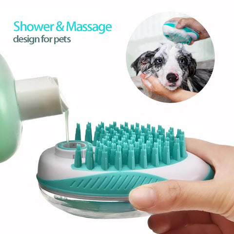 Bathroom Puppy Big Dog Cat Bath Massage Gloves Brush Soft Safety
