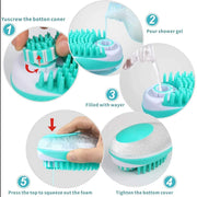 Bathroom Puppy Big Dog Cat Bath Massage Gloves Brush Soft Safety