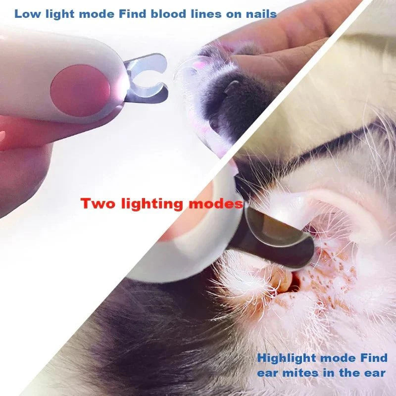 Load image into Gallery viewer, LED Pet Nail Clippers with Built-in Light for Precision and Safety
