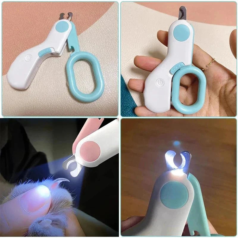 Load image into Gallery viewer, LED Pet Nail Clippers with built-in light for precise grooming.
