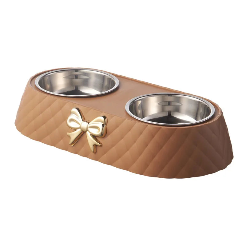 Load image into Gallery viewer, Double Pet Bowl Set – Stainless Steel Feeder

