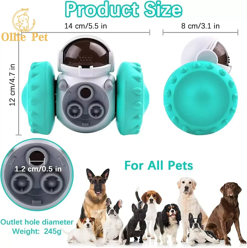 Load image into Gallery viewer, Dog Treat Toy Interactive Tumbler Robot Slow Food Feeder Puppy Cat Snack Treat Dispenser Dog Supplies
