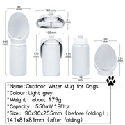 Portable Pet Water Bottle – Leakproof Dog & Cat | Foldable Outdoor Bow 550ml