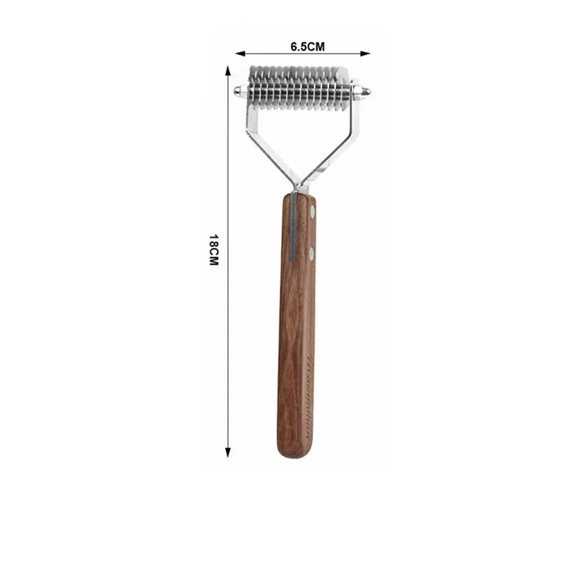 Load image into Gallery viewer, Sustainable Wood &amp; Stainless Steel Pet Grooming Set
