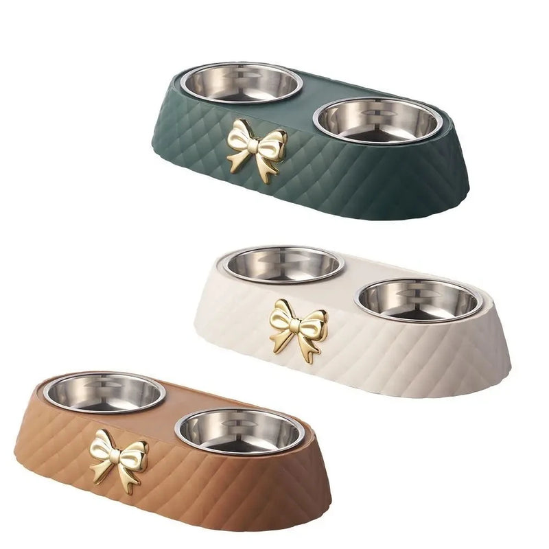 Load image into Gallery viewer, Double Pet Bowl Set – Stainless Steel Feeder
