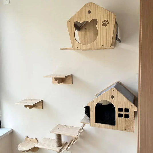 Premium Wall-Mounted Cat Climbing Shelves Set