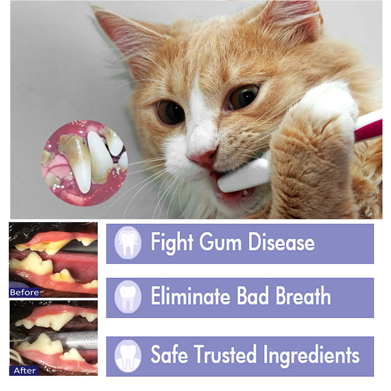 Load image into Gallery viewer, Dog Toothpaste Oral Tooth Stain Cleaning Fresh Breath Cat Tartar Removal Prevent Teeth Calculus Mouth Deodorant Pet Toothpaste
