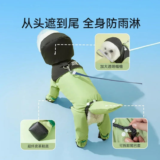 Waterproof Reflective Raincoat for Small Dogs
