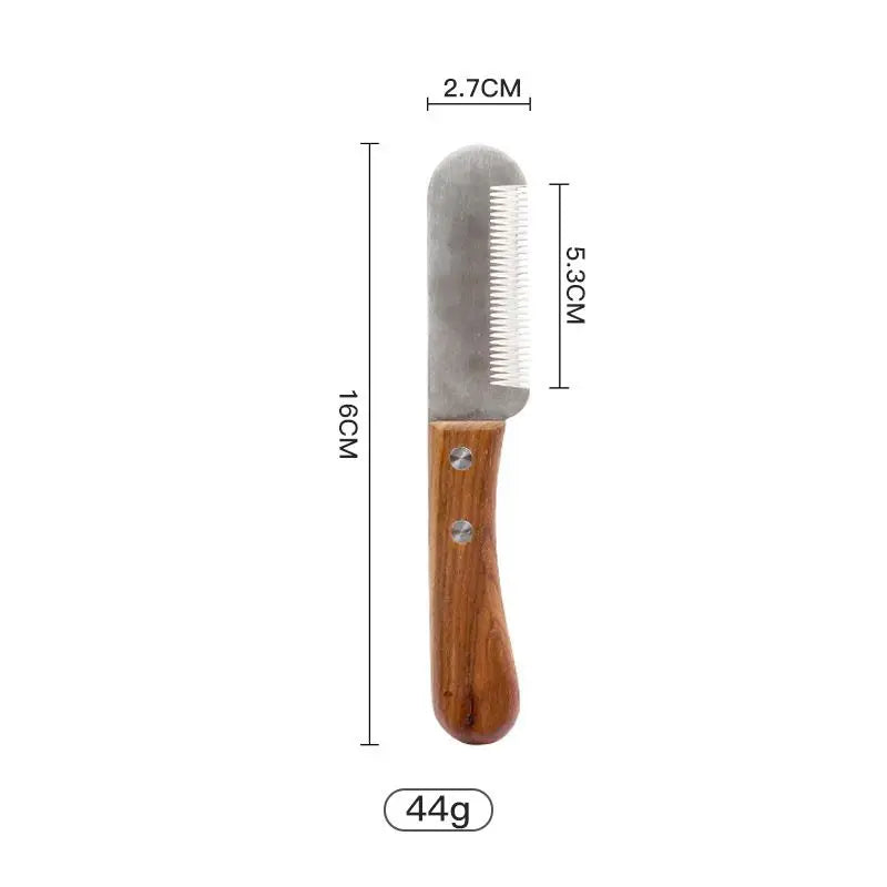 Load image into Gallery viewer, Sustainable Wood &amp; Stainless Steel Pet Grooming Set
