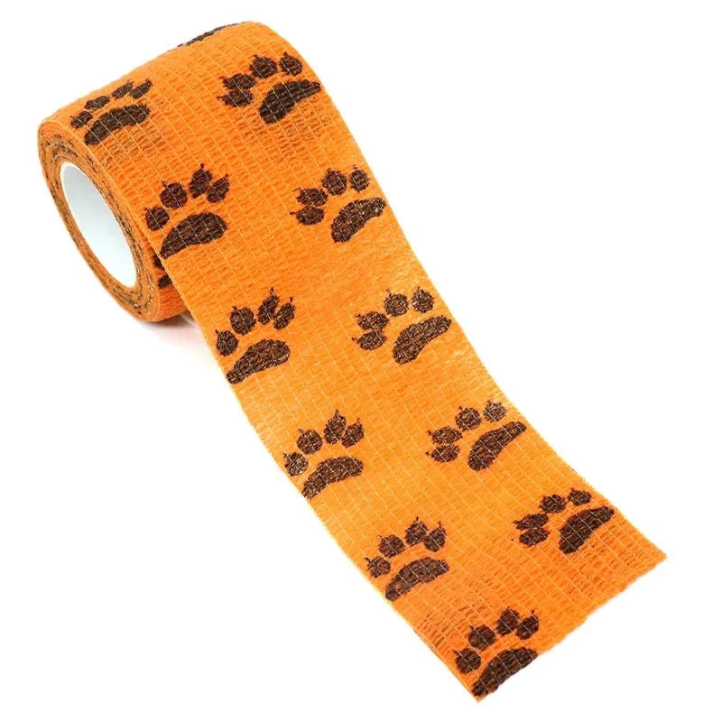 Load image into Gallery viewer, Eco-Friendly Pet Paw Wraps - Biodegradable Self-Adhesive Bandage Roll with Paw Prints, 6-Pack
