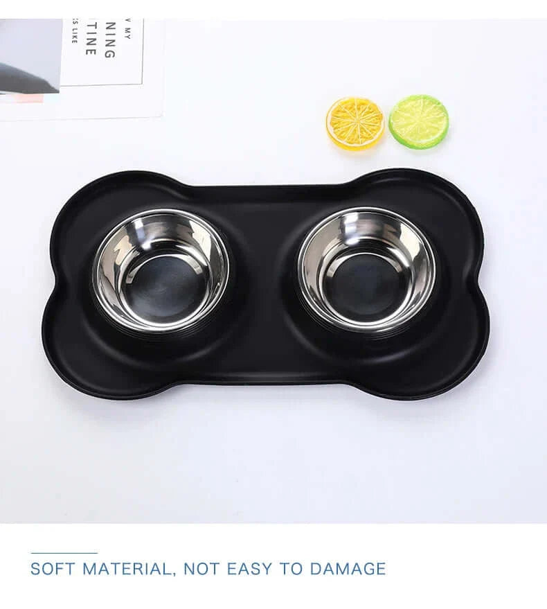 Load image into Gallery viewer, Anti-slip Mat Durable Stainless Steel Water Food Feeder Bowls For Pets
