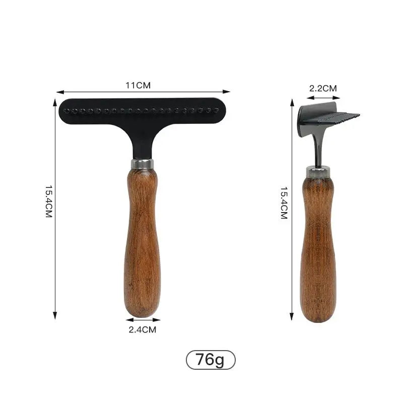 Load image into Gallery viewer, Sustainable Wood &amp; Stainless Steel Pet Grooming Set
