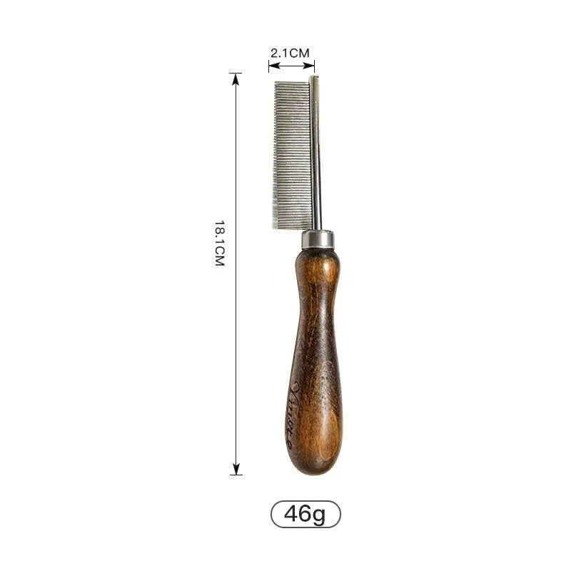 Load image into Gallery viewer, Sustainable Wood &amp; Stainless Steel Pet Grooming Set
