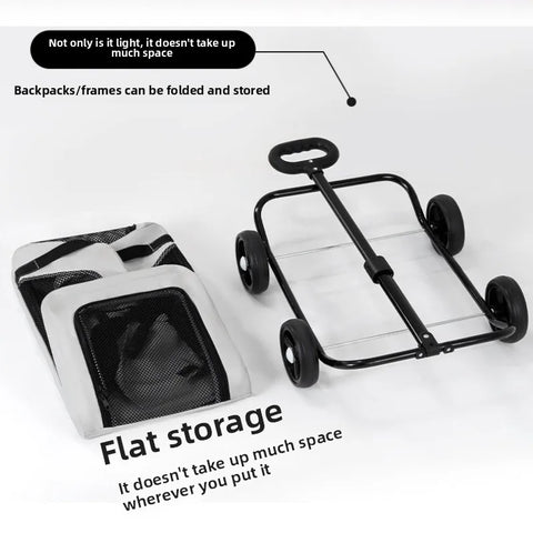 Foldable Pet Stroller & Carrier for Small/Medium Dogs & Cats