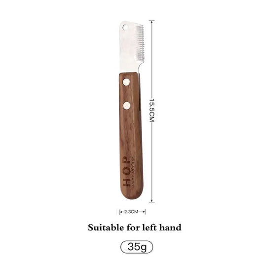 Sustainable Wood & Stainless Steel Pet Grooming Set