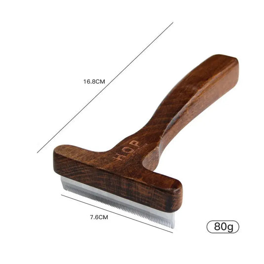 Sustainable Wood & Stainless Steel Pet Grooming Set