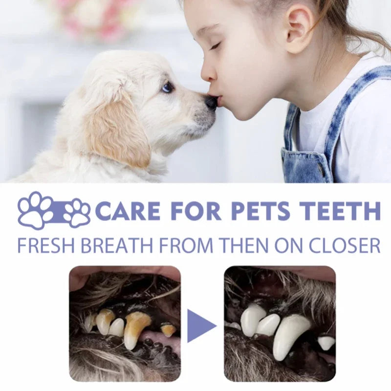 Load image into Gallery viewer, Dog Teeth Cleaning Spray Oral Care Cats Mouth Fresh Remove Tooth Stains Puppy Tartar Removal Deodorant Pet Oral Cleanse Spray
