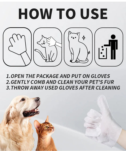 Pet Disposable Gloves for Grooming