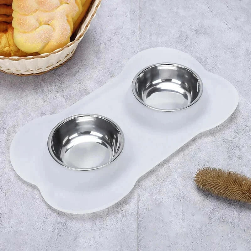 Load image into Gallery viewer, Anti-slip Mat Durable Stainless Steel Water Food Feeder Bowls For Pets
