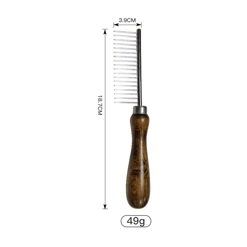 Load image into Gallery viewer, Sustainable Wood &amp; Stainless Steel Pet Grooming Set
