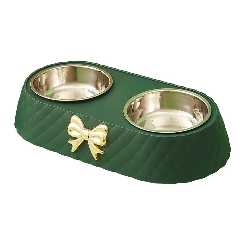 Load image into Gallery viewer, Double Pet Bowl Set – Stainless Steel Feeder

