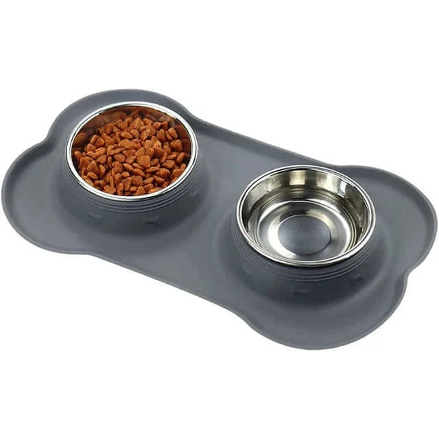 Load image into Gallery viewer, Anti-slip Mat Durable Stainless Steel Water Food Feeder Bowls For Pets
