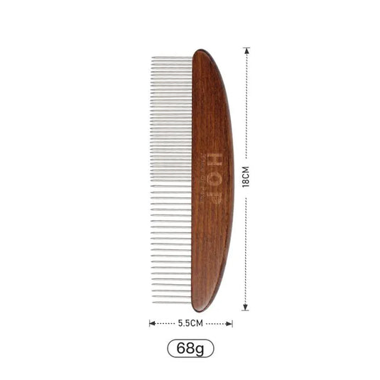 Sustainable Wood & Stainless Steel Pet Grooming Set