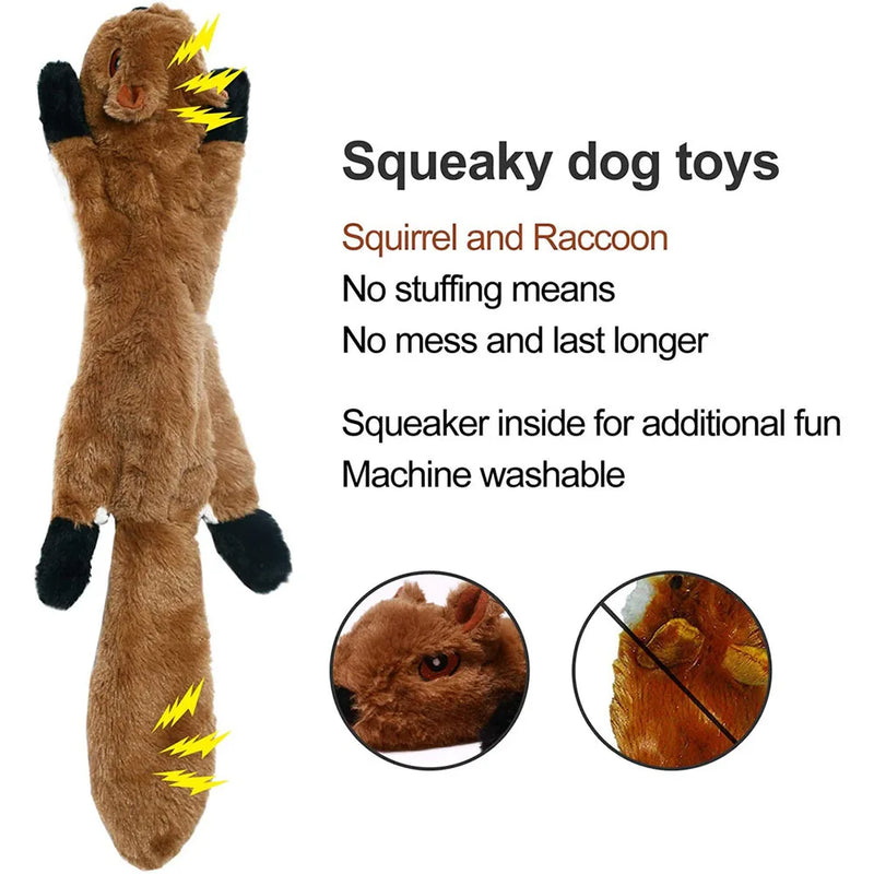 Load image into Gallery viewer, Squeakers Durable Stuffingless Plush Squeaky Dog Chew Toy Crinkle Pet Squeak Toy
