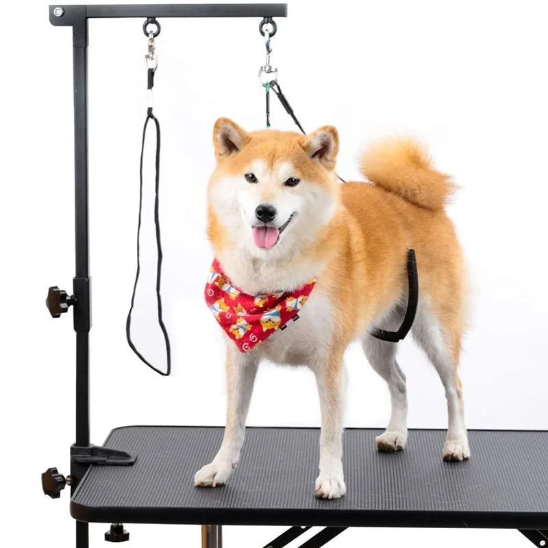 Load image into Gallery viewer, Foldable Pets Grooming Bracket Adjustable Steel Suspender Grooming Table Arm Support Dog Cat Holder
