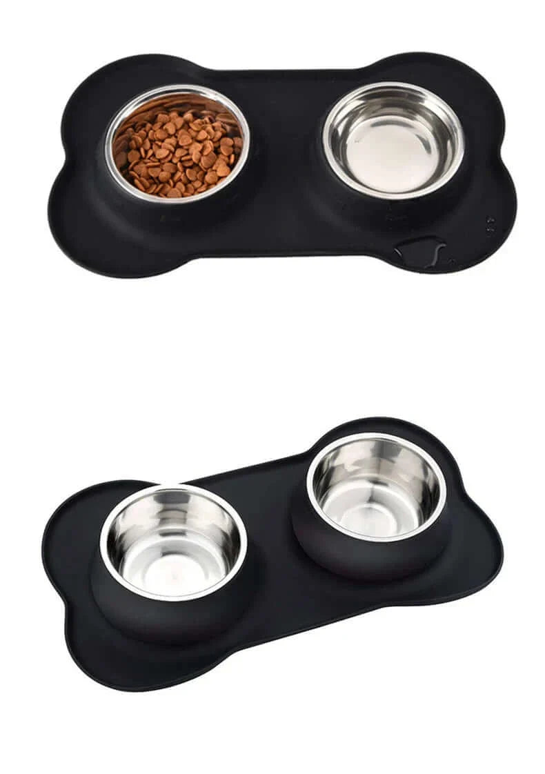 Load image into Gallery viewer, Anti-slip Mat Durable Stainless Steel Water Food Feeder Bowls For Pets
