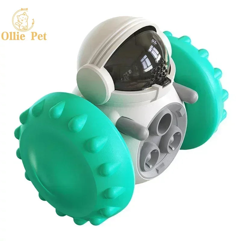 Load image into Gallery viewer, Dog Treat Toy Interactive Tumbler Robot Slow Food Feeder Puppy Cat Snack Treat Dispenser Dog Supplies
