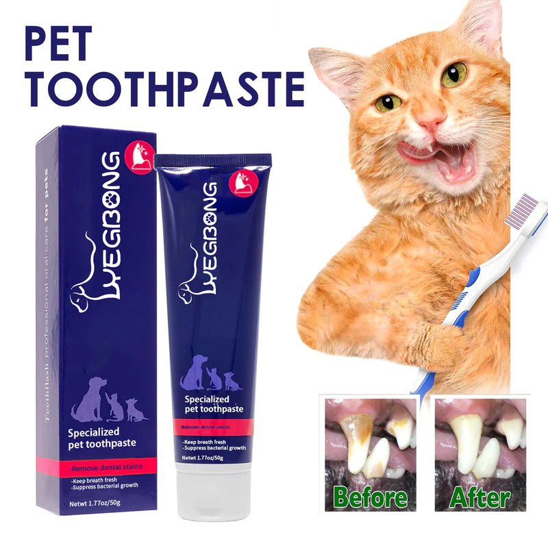 Load image into Gallery viewer, Dog Toothpaste Oral Tooth Stain Cleaning Fresh Breath Cat Tartar Removal Prevent Teeth Calculus Mouth Deodorant Pet Toothpaste
