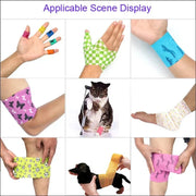 Eco-friendly pet paw wraps for dogs - 6-pack, biodegradable and self-adhesive.