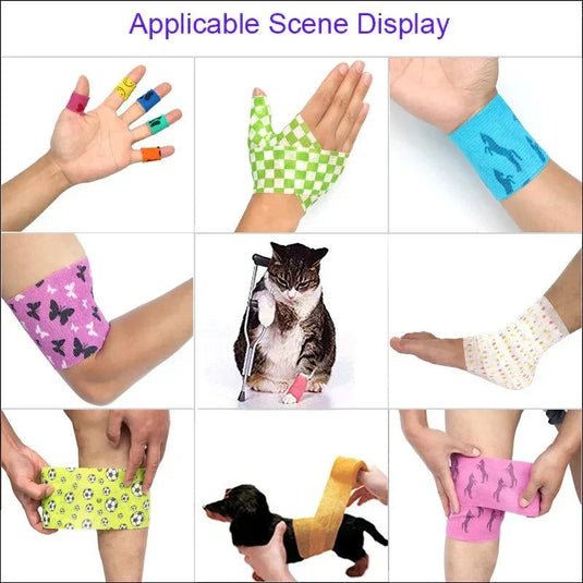 Eco-friendly pet paw wraps for dogs - 6-pack, biodegradable and self-adhesive.