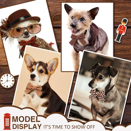 50PCS Colorful Dog Bow Tie Set