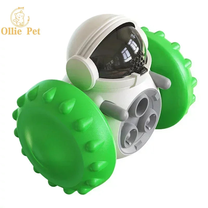 Load image into Gallery viewer, Dog Treat Toy Interactive Tumbler Robot Slow Food Feeder Puppy Cat Snack Treat Dispenser Dog Supplies
