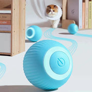 Eco-Smart Interactive Pet Ball in motion, USB rechargeable toy for cats and dogs, promoting active play indoors.