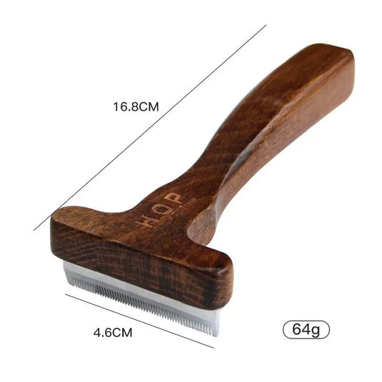 Sustainable Wood & Stainless Steel Pet Grooming Set