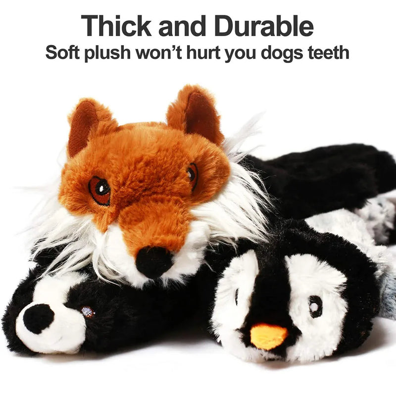 Load image into Gallery viewer, Squeakers Durable Stuffingless Plush Squeaky Dog Chew Toy Crinkle Pet Squeak Toy
