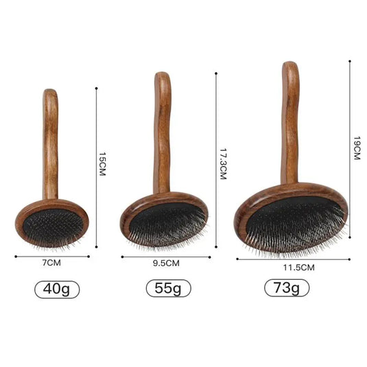 Sustainable Wood & Stainless Steel Pet Grooming Set