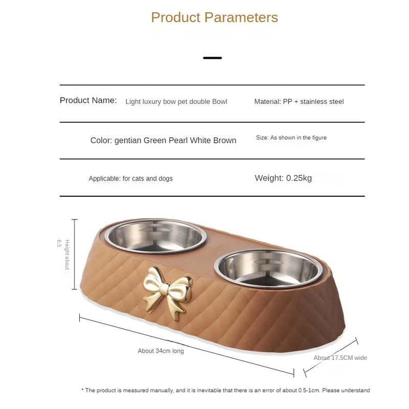 Load image into Gallery viewer, Double Pet Bowl Set – Stainless Steel Feeder
