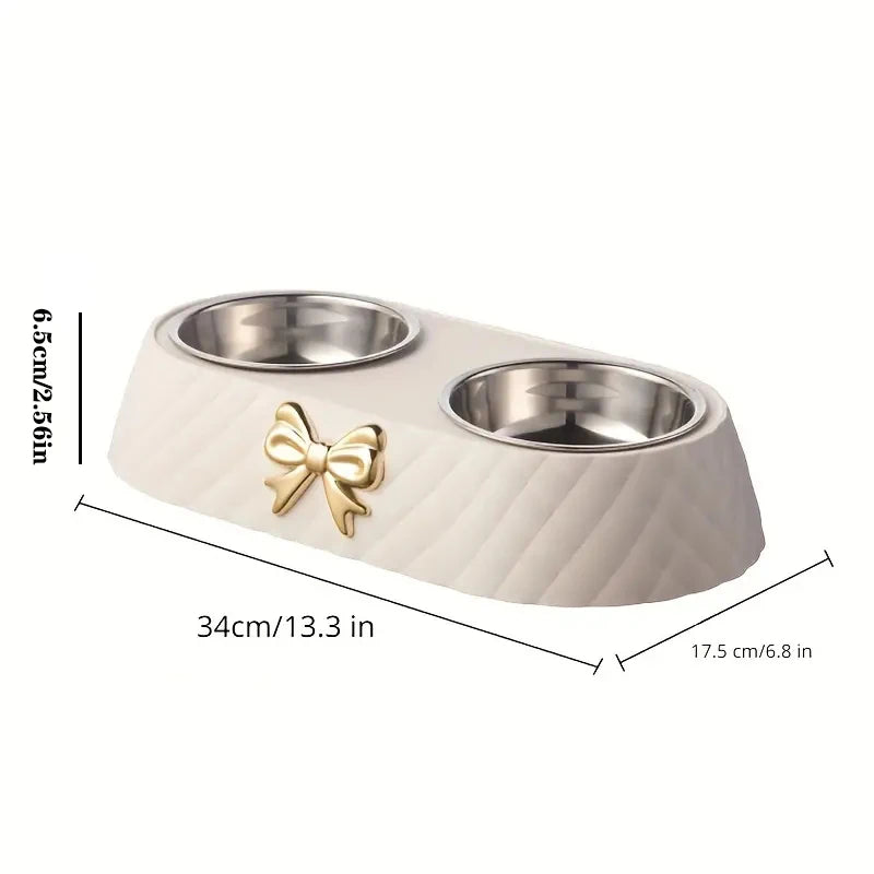 Load image into Gallery viewer, Double Pet Bowl Set – Stainless Steel Feeder
