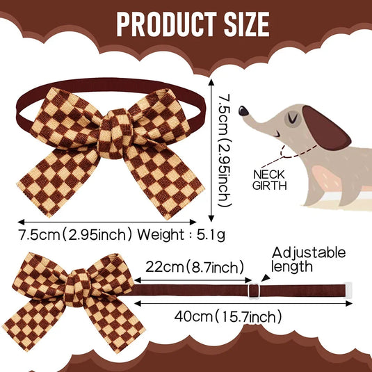 50PCS Colorful Dog Bow Tie Set
