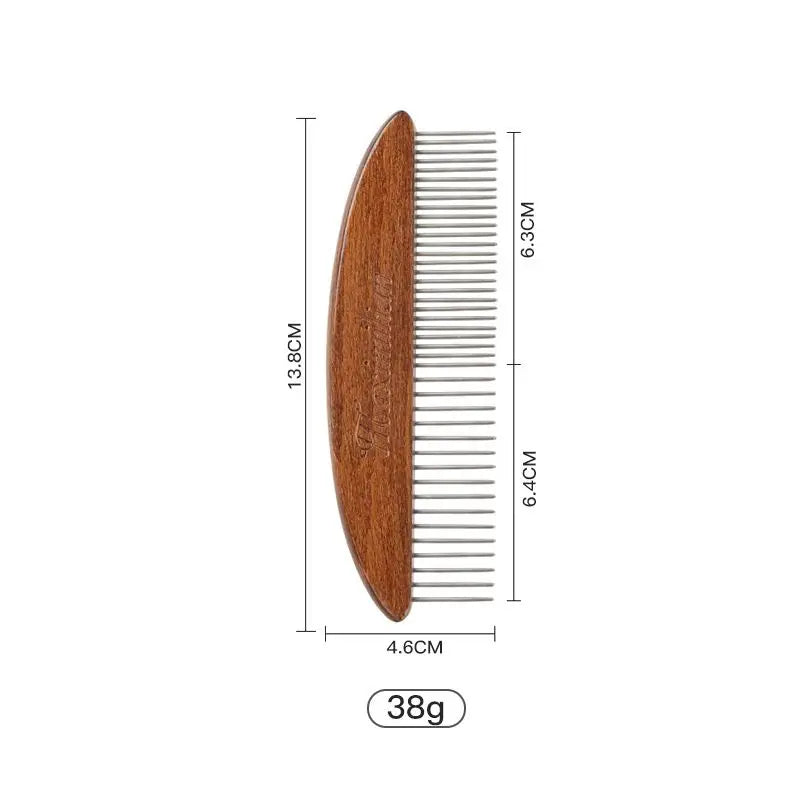 Load image into Gallery viewer, Sustainable Wood &amp; Stainless Steel Pet Grooming Set
