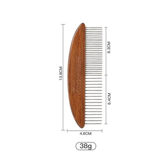 Sustainable Wood & Stainless Steel Pet Grooming Set