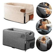 Nonslip pet travel booster seat for secure and comfortable car rides.