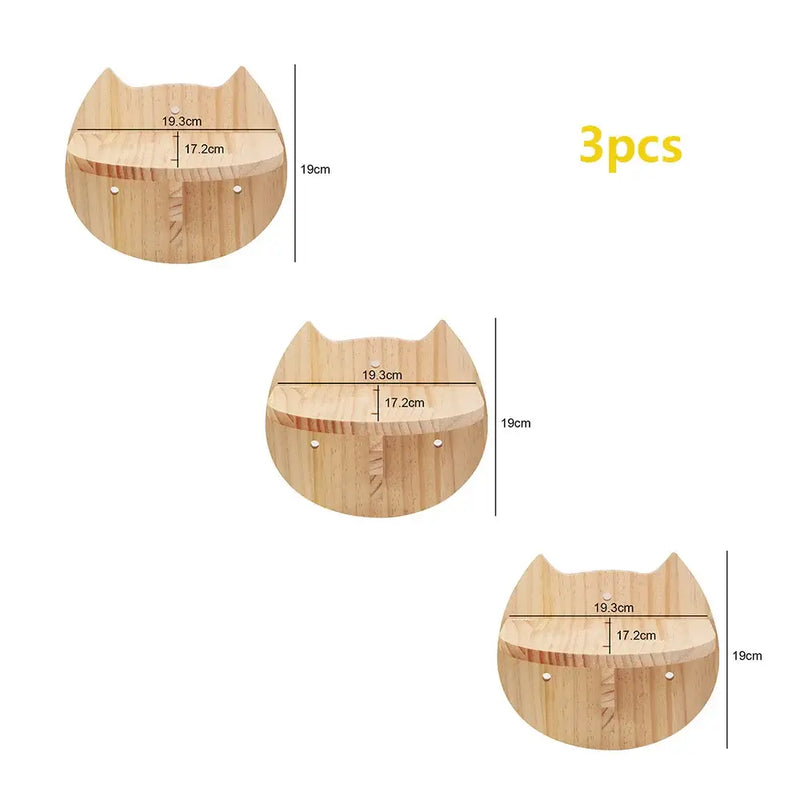 Load image into Gallery viewer, Wooden Wall-Mounted Cat Climbing Shelves &amp; Hammock
